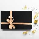 LIFELUM Large Christmas Gift Box 14"x8.5"x4.5" Birthday Gift Boxes for Presents for Anniversary Wedding,Black Gift boxes with Ribbon,Shredded Filler,Card