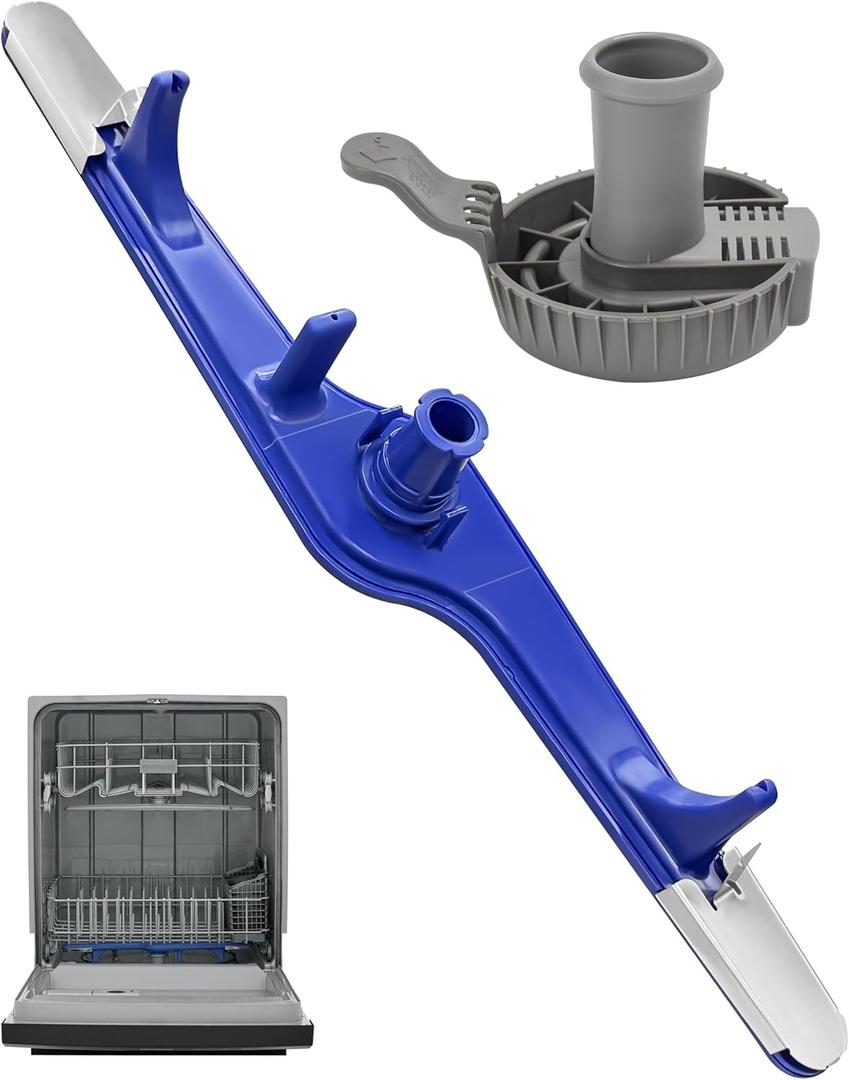 5304517203 1545680 Dishwasher Lower Spray Arm Set-Complete with 5304518968 Support & 5304506518 Filter-Compatible with Frigidaire Kenmore 154568002 154414101 154250901 EAP12585623 4840174 154250801