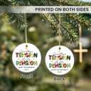 Retirement Christmas Ornaments 2025 - Retired Christmas Decorations for Tree, Goodbye Gift Coworkers, Retirement Gifts for Men, Employee Gifts, Ceramic Ornaments