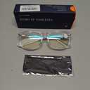 TIJN Progressive Multifocus Reading Glasses for Women Anti Blue Light Blocking Readers Vintage Square Nerd Eyeglasses (02-transparent)