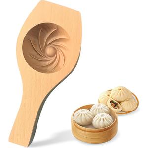 Wooden Steamed Bun and Mooncake Molds Kitchen Tool for Homemade Buns, Cookies & Mooncakes Baozi Dumpling Molds for Lunar New Year Mid-Autumn Festival