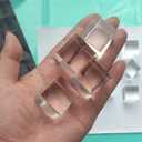 10 Pcs 1" x 1" x 1" Clear Acrylic Square Cubes Blocks - All Sides Polished, Plexiglass Plastic Cube Rod Peg