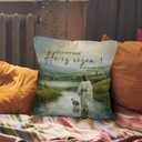 He is Risen Easter Throw Pillow Covers - Christian Religious Easter Lamb Decor, Jesus Walking on Water Decorations Pillow Covers for Home Bedroom Couch