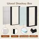 QDSSDECO 16" x 20" Shadow Box Frame, Linen Back, Real Glass,Black