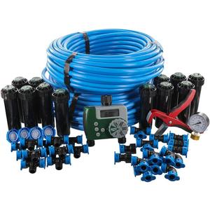 Orbit 2-Zone All-in-One Automatic Watering System - Automatic Sprinkler System for Yard Irrigation Setup - DIY Lawn Kit - Double Outlet Hose Timer - Easy Push-Fit Technology - Large Coverage - 50021