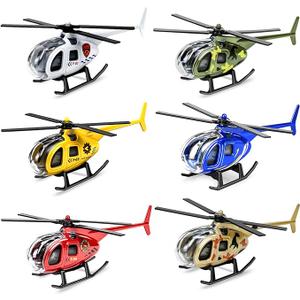 Diecast Helicopter Toy 6 Pack, Model Plane Mini Helicopters for Kids 3 4 5 6 7 Years Old, Military Airplane Toys Planes for Boys Toddlers Birthday Gifts & Party Favors