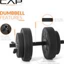 CAP Barbell 40-Pound Adjustable Cement Dumbbell Set Versatile Weights for Home Gym Excellence