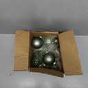 18 Pcs Glass Christmas Ball Ornament Set 1.18'' 1.57'' 2.36'' Christmas Tree Decoration Baubles Matte Shiny Clear Hanging Glass Balls Bulk for Xmas Tree Party Holiday Decor Gifts(Green)