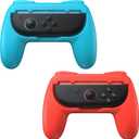 FASTSNAIL Grips for Nintendo Switch 2 (2025) for Joy-Con 2, Wear-Resistant & Anti-Slip Switch 2 Controllers Grips Handle Kit, Switch Holder Accessories for JoyCon 2 (Red,Blue)