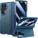 Goton for Samsung Galaxy Z Fold 7 Case with Privacy Screen Protector, Kickstand & Hinge Protection Rugged Hard 360 Full Body Protective Phone Cover Case for Z Fold 7 5G 2025 - Blue
