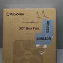 PELONIS 20 Inch Box Fan  3 Speeds, 25ft/s, Floor Fans, Superior Air Throw (2295 CFM), Lightweight, 5 Blades, Portable & Durable for Bedroom, Office, Living Room, Garage (Grey)