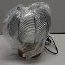 Mid-Century Modern Glass Table Lamp 3 Brightness Levels Dimmable Touch Control Desk Lights with Plug in Cord On/Off Switch, Globe Decor Nightstand Lamps for Bedroom Living Room Office (Blue)