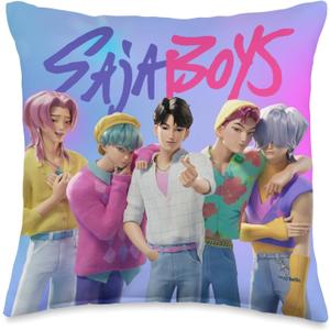 Kpop Demon Hunters Saja Boys Officially Licensed Throw Pillow (16x16)