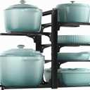 ORDORA 6-Tier Pots and Pans Organizer under Cabinet, Kitchen Cabinet Organizers and Storage, Heavy Duty Pots and Pan Storage Rack Organizer inside Cabinet, Adjustable Pot Rack