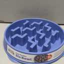 Outward Hound Fun Feeder Slo Bowl Large 4Cup Capacity, Slow Feeding, Medium to Large Dogs, NonSlip, Blue, Notch Pattern