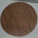 Round Small Side Table, Adjustable-Height Drink Table, Pedestal Martini Stand, Weighted Base Cocktail Table Accent Nightstand for Living Room, Bedroom, Bathroom, Office, Walnut (11.8"D x 11.8"W x 30"H)