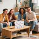 BOXOB 16pcs Baseball Gift Bags, Baseball Pattern Party Gift Candy Bags with Handle Sports Birthday Party Supplies Kraft Paper Decorations for Kids Snacks Candy Present