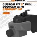 DEEAGLE Trailer Locks Ball Hitch, Heavy Duty Trailer Hitch Locks Fits 2 Couplers, Anti-Theft Ball Hitch Lock for RV Travel Trailer, Grey