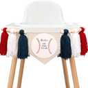 Baseball Highchair Banner 1st Birthday - Rookie of the Year High Chair Banner, Sports First Birthday Party Supplies for Cake Smash, Photo Prop