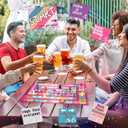 Drinking Board Games for Adults, Waterproof Leather Mat Drinking Board Game, Fun Party Interactive Drinking Games for Game Night, Bachelorette Parties, Birthday, Age 21+, 2-8 Players