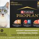 Purina Pro Plan Adult Weight Management Variety Pack Entrees in Gravy Wet Cat Food 3 Ounce (Pack of 24) BBD: Apr  2027