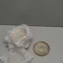 Honeydak Amber Glass Pillar Candle Holder Plates 4'' Round Glass Candle Tray Round Coasters for Table Centerpiece Wedding Party Home Bridal Shower Thanksgiving Christmas Decor(6 Pcs)