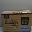 Zober Premium Quality Space Saving Luxurious Velvet Hangers Strong and Durable Hold Up to 10 Lbs - 360 Degree Chrome Swivel Hook - Ultra Thin Non Slip Suit Hangers, Royal Red/Burgundy - 50 Pack