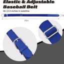 2 x Teen Youth Baseball Socks Boys Teens Softball Socks and Belt Set for Baseball,Soccer.(1 Sock with 1 Belt). (Medium, Blue)