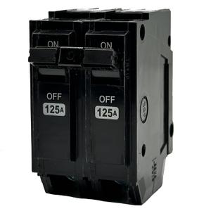 THQL21125 Circuit Breaker,Repalce for General Electric THQL 2P 125 Amp Breaker,120/240VAC 2 Poles 125 Amp 10kAIC,Plug-in Mounting Type,Includes Current limiting System,Protect Electrical Safety