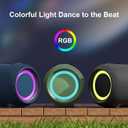 Passau Portable Bluetooth Speakers 40W Peak Loud Stereo Sound, Passive Radiators-Deep Bass, All Day Playtime, Adjustable Strap, BT5.3, IPX5 Wireless Speaker RGB Lights for Indoor Outdoor-Green