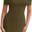 PRETTYGARDEN Women's Off The Shoulder Maxi Dresses 2025 Summer Formal Elegant Cocktail Party Wedding Guest Long Dress (Army Green)