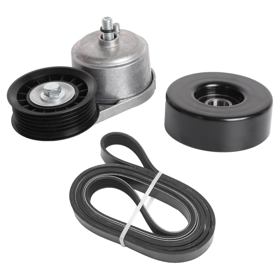 38103 Serpentine Belt Drive Component Kit, for Chevy C1500 C2500 C3500 K1500 K2500 K3500 1996-1999 (4.3L/5.0L/5.7L), Drive Belt Tensioner and Idler Pulley Serpentine Belt Kit #10239670 38001 6PK2440