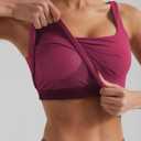 Womens Sports Bra  Workout Crop Tank Tops for WomenSleeveless Square Neck Padded Bras with Built in Bra (Purple, S)