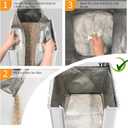 2 x 4 Pack F Type Litter Box Liners Cat Litterbox Liners Compatible with Flip Litter Box Liner Type F Reusable Waterproof Cat Litter Liners with Carrying Handles