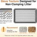 Stainless Steel Sifting Litter Box for Pine Pellets, XL Odor Free | Stainless Steel Litter Box with Lid,Large CapacityAnti-Leakage, Easy Cleaning, Less Tracking, for Multi-Cat & Big cats