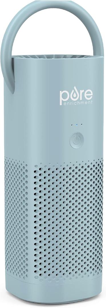 Pure Enrichment PureZone Mini Portable Air Purifier - Cordless True HEPA Filter Cleans Air & Eliminates 99.97% of Dust, Odors, & Allergens Close to You - Cars, School, & Office (Starlight Blue)