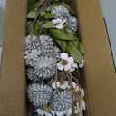 Fake Flowers Artificial Chrysanthemum Faux Mums Matching 2PCS White Daisy Faux Flowers for Vase Fall Long Stems Flower Silk Flower for Home Decoration Wedding Decor, 8PCS Blue, No Vase