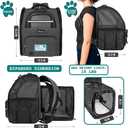 PetAmi Expandable Dog Backpack Carrier for Cats & Pets, Breathable Cat Carrier Backpack with Top Window & Multi-Entry, Ventilated Foldable Travel Carrier for Small Medium Pets up to 18 lbs, Dark Gray