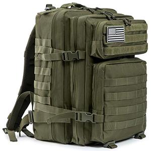 QT&QY 45L Military Tactical Backpacks Molle Army Assault Pack 3 Day Bug Out Bag Hiking Treeking Rucksack
