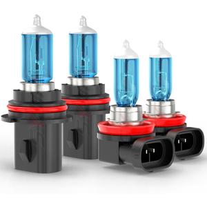 Upgraded Halogen Headlight Bulbs for Nissan Frontier 2005-2010 2011 2012 2013 2014 2015 2016 2017 2018 2019 2020 2021 2022 2023, High Low Beam + Fog Lights Combo, 6000K White, 300% Brightness, 4 PCS