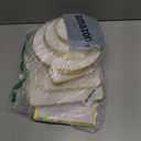 Lzerking 13pcs Dessert Table Display Set, 6 3-Tiered Cupcake Stands (3round & 3square) with 4 Trays & 3 Tongs, White Gold Plastic for Wedding, Tea Party, Baby Shower Decor, Birthday Party Decoration