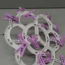 Fanghome Clothespin Rack Laundry Drying Rack,Clothes Hangers with 16 Clips,Clip Hanger Drip Hanger for Drying Underwear,Baby Clothes,Socks,Bras,Towel,Pants,Hat,Scarf,Cloth Diapers,Gloves (Purple)