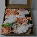 Artificial Flowers Combo Box Set Artificial Bouquets Wedding Flowers for Centerpieces Faux Flowers with Stems Peach Roses Artificial Flowers for Decor