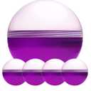 Big Claw Machine Capsules Translucent Purple Plastic Sphere Party Favor Containers Round 5 pcs 6.3 inch Jumbo Plastic Christmas Ornaments Extra Large Gift Box Craft Party Supplies Vending Capsules