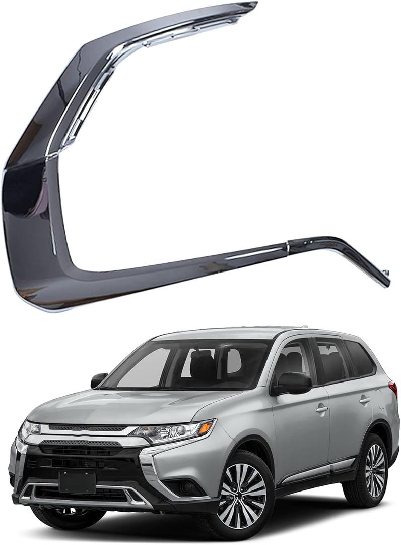 munirater Right Front Bumper Chrome Trim Molding Strip Replacement for 2016-2019 Outlander MI1047103 MI1047104