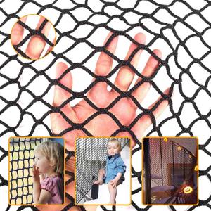 Balcony Netting for PetsApartmentStairTrampolinePlaygroundChild Safety Rope NetDriveway Net for Kids SafetyBaseball Softball Net Sports Netting (3.3ft6.6ft, Black)