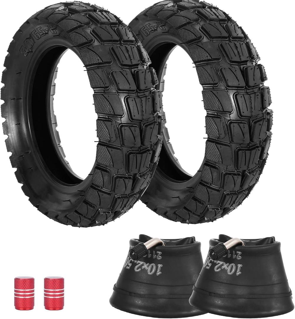 80/65-6 Scooter Tire Inner Tube,SOGIME 10 Inch Electric Scooter Tire Off-Road 10X3.0 E-Scooter Tube with Angled Valve Stem,2 Packs