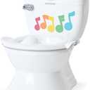 Summer My Size Potty Lights and Songs Transitions, White  Realistic Potty Training Toilet with Interactive Handle that Plays Music for Kids, Removable Potty Topper/Pot, Wipe Compartment, Splash Guard