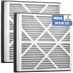 YDATTH 20x20x3 furnace filter MERV 13 Whole Home Return Air Filter Replacement Compatible with Zephyr VGF Series 20x20x3 Whole Home Return Air Grille Filter, MERV 13 Air Filtration System 2 Pack