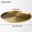 Gold Tray Round Serving Platter, 14" x 0.4"